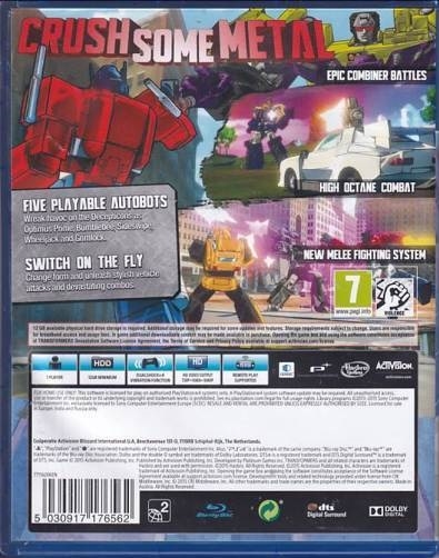Transformers Devastation - PS4 (A Grade) (Genbrug)